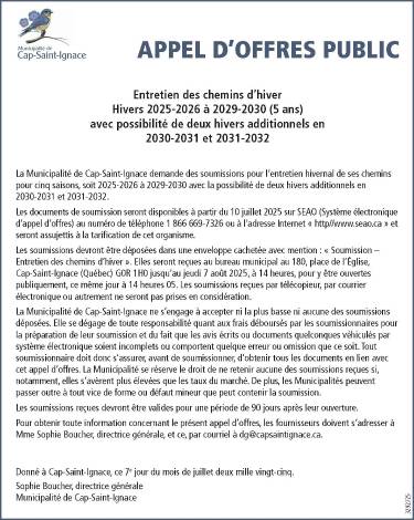 Appel d’offre public
