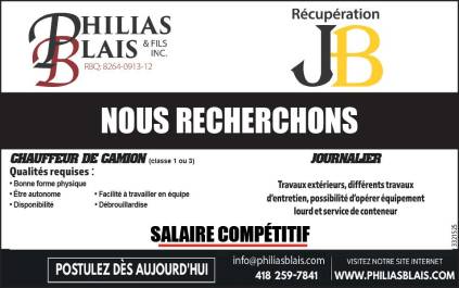 CHAUFFEUR DE CAMION (classe 1 ou 3) et JOURNALIER