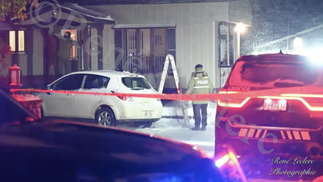 L’homme avait été retrouvé à l’extérieur du bâtiment à Cap-Saint-Ignace. Crédit photo : René Leclerc photographe d’Infocus Multimédia.