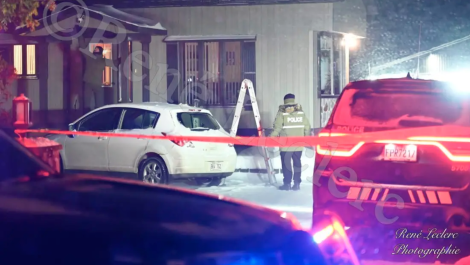 L’homme avait été retrouvé à l’extérieur du bâtiment à Cap-Saint-Ignace. Crédit photo : René Leclerc photographe d’Infocus Multimédia.