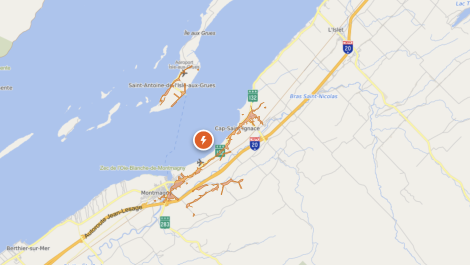 Carte Info-pannes/ Hydro-Québec