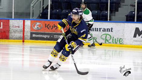 Étienne Blais a inscrit un doublé contre le Giovannina de Sainte-Marie. Crédit photo : Joel Croteau.