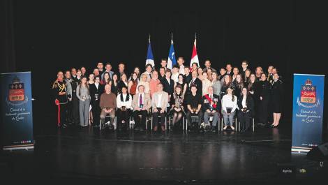 Lors de la cérémonie de l’avant-midi. (Crédit: Photo: Cabinet de la Lieutenante-gouverneure du Québec)