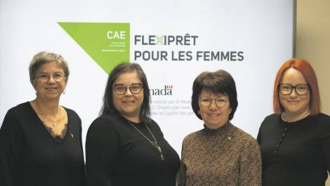 L’équipe du CAE de Montmagny-L’Islet, soit Mireille Thibault, directrice, Christine Talbot, conseillère en développement local et communication, Marie-Claude Avoine, adjointe administrative, et Stéphanie Dusablon, conseillère sénior aux entreprises.
