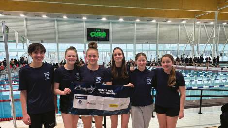De jeunes nageurs en compétition à Saint-George au début du mois de mai. (Photo: Facebook - Natation Montmagny)