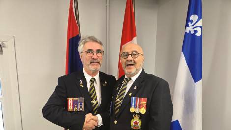 Le nouveau président, Michel Gagnon, accompagné de Gilles Desjardins. (Photo de courtoisie)