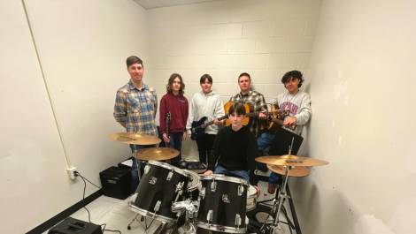 Nicolas Bélanger et des étudiants de la concentration Stage Band.