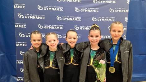 Quelques gymnastes lors de la compétition. (Photo de courtoisie)