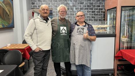 De gauche à droite : François Labelle, Guy Duguay et Daniel Julien. Crédit photo : Édouard Bérubé.