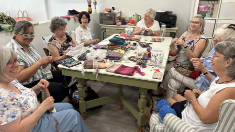 De gauche à droite: Marie, Isabelle, Denise, Rollande, Lucie, France, Gisèle et Doris. Les absentes sur la photo: Luce, Suzanne et Chantal. Photo de courtoisie.
