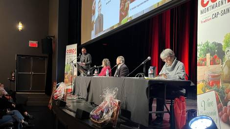 L’AGA de la Coop Montmagny s’est tenue à la salle Promutuel Assurance de Montmagny le mardi 2 décemrbe dernier. Crédit photo : Édouard Bérubé.