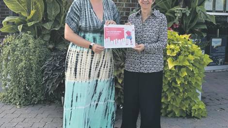 Gabrielle Brisebois et Mireille Thibault, élues porteuses du dossier pour le conseil municipal. Photo de courtoisie.