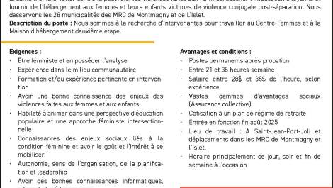 Intervenantes et intervenante jeunesse