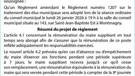 Avis public - Ville de Montmagny