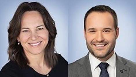 Les ministres Isabelle Charest et Mathieu Lacombe. Photo de courtoisie.