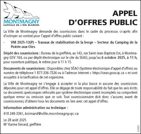 Appel d’offres public