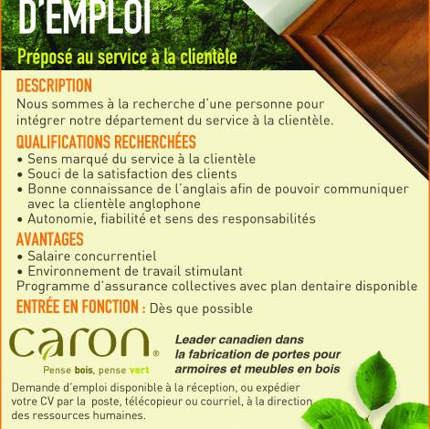 Préposé au service à la clientèle