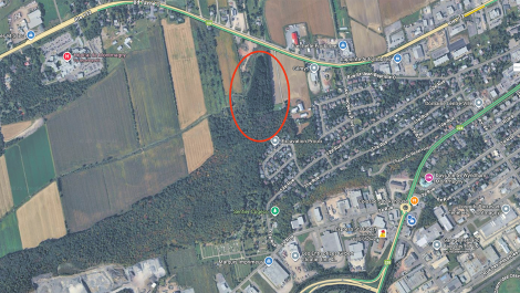 La transaction concerne la zone encerclée en rouge sur la carte. (Capture d’écran Google Maps)