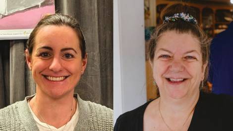 Claudine Landry, co-propriétaire de la librairie Livres en tête et Manon Leclerc, co-propriétaire de la boulangerie Sibuet.