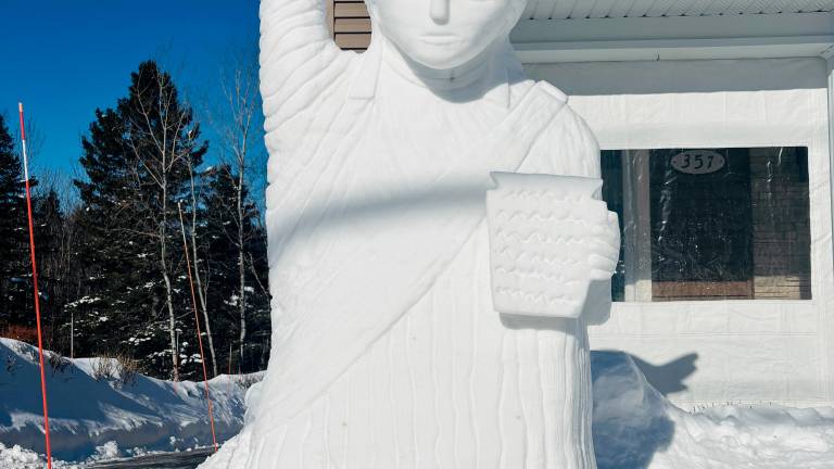 La sculpture gagnante. (Photo de courtoisie)