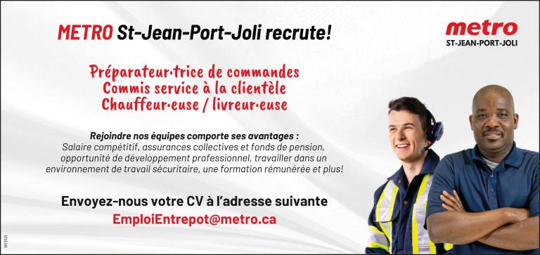 Metro St-Jean-Port-Joli recrute!