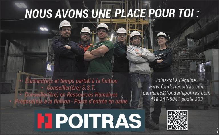 Offres d’emploi - Fonderie Poitras