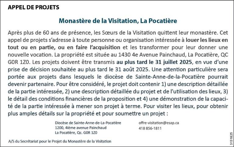 APPEL DE PROJETS