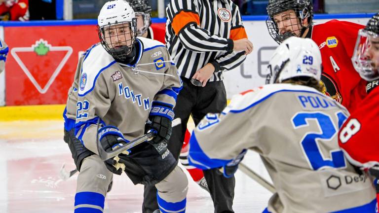 Xavier Fournier a enfilé un tour du chapeau dans le dernier match de la saison régulière. Crédit photo : Yannick David.