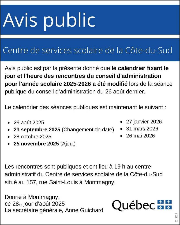 Avis public