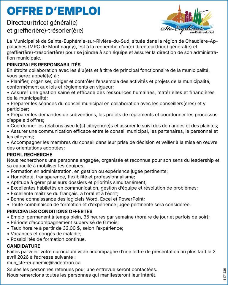 Deux postes disponibles