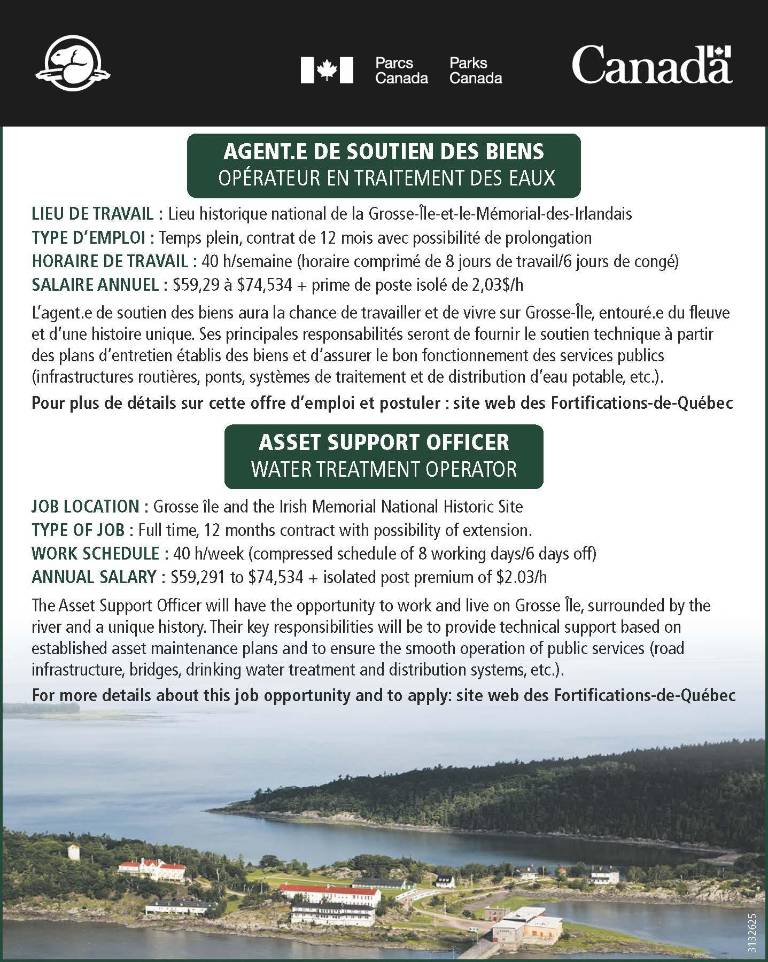 AGENT.E DE SOUTIEN DES BIENS / OPÉRATEUR EN TRAITEMENT DES EAUX