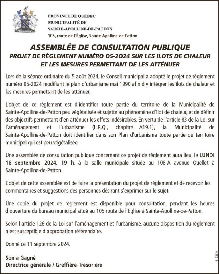 Assemblée de consultation publique