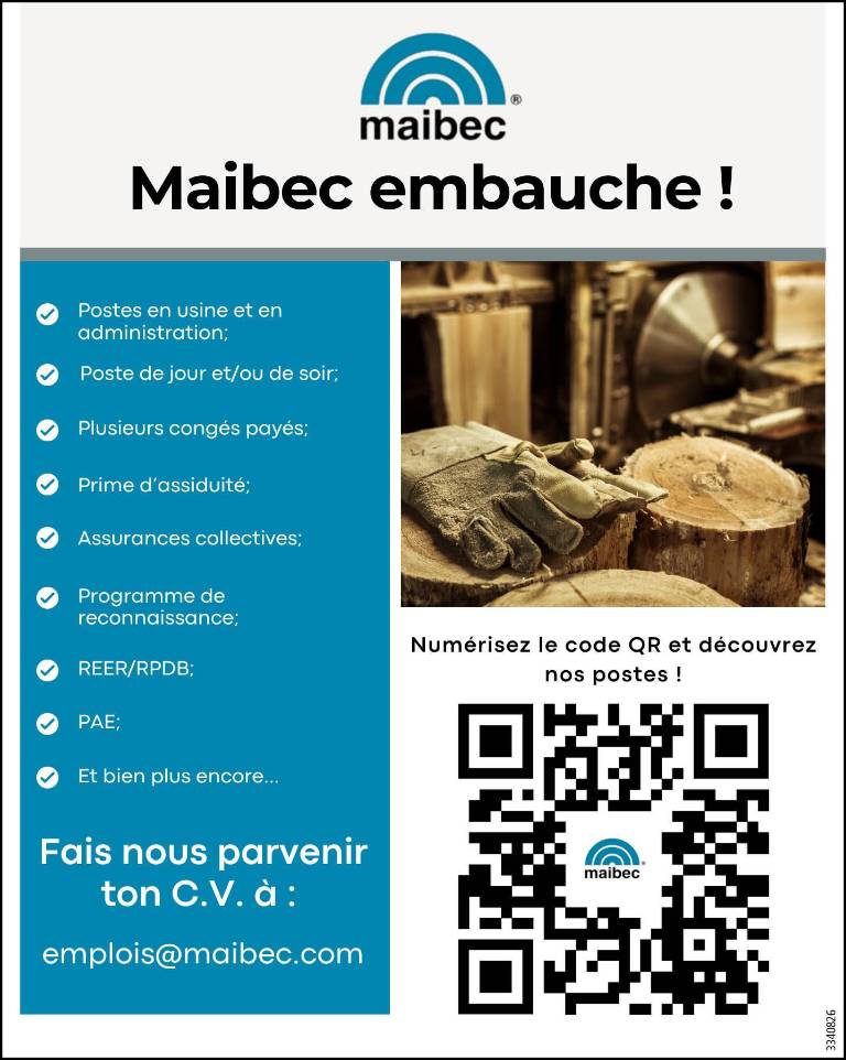 Plusieurs postes disponibles.