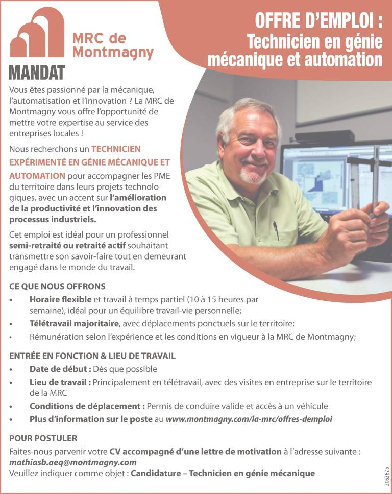 Technicien en génie mécanique et automation