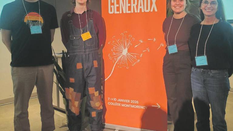 Guillaume Dufour, Lukas Joannette-Hamel, Cindy Lambert, Renée Gaulin lors des EGETES. Photo de courtoisie.