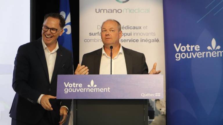 $!Ghislain Demers et Robert Dion, coprésidents d’Umano Médical.